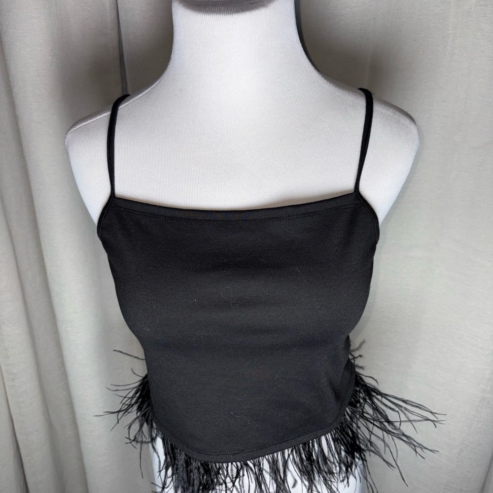 Urban Outfitters Feather Trim Cami Size M